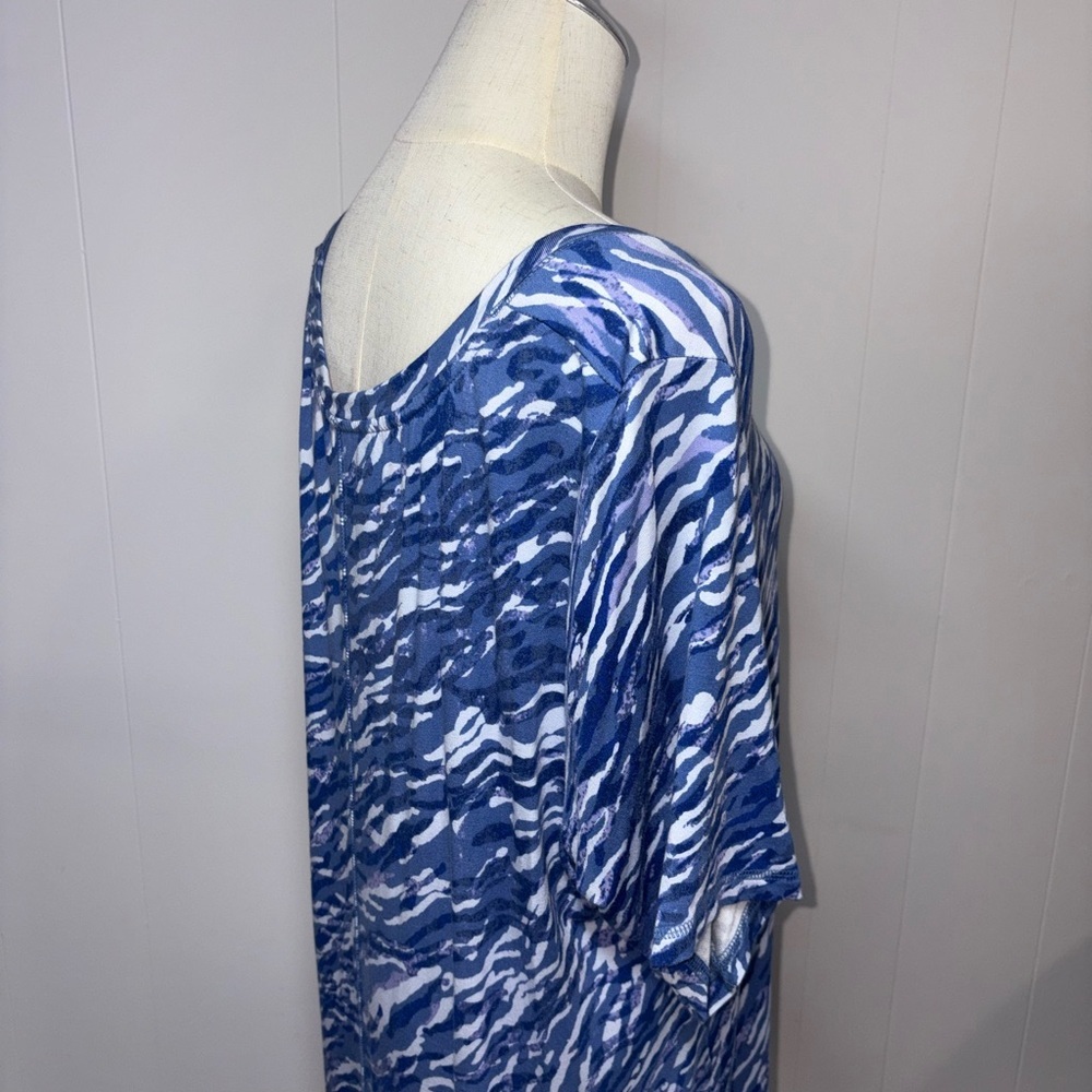 Isaac Mizrahi Live‎ Soho Baby French Terry Zebra Print Swing Dress Women Size XL - Picture 13 of 15